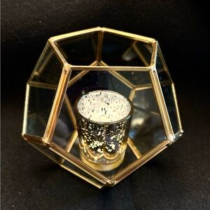 Glass Soccer/Hexagonal Shaped Terrarium - 4.5" x 5.5" by VallariDecor